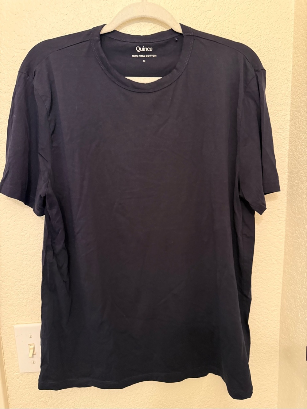 Quince Men’s Navy Pima Cotton Crew Tee - Short Sleeve